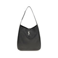 Saint Laurent Schwarze Bos Taurus Kalbsleder Schultertasche