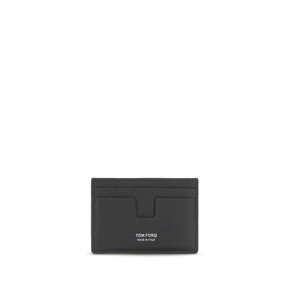 Tom Ford Schwarzes Kalbsleder Bos Taurus Portemonnaie