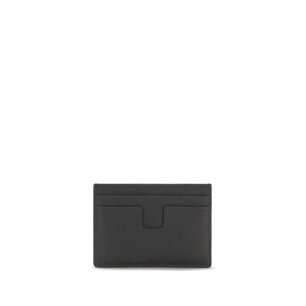 Tom Ford Schwarzes Kalbsleder Bos Taurus Portemonnaie