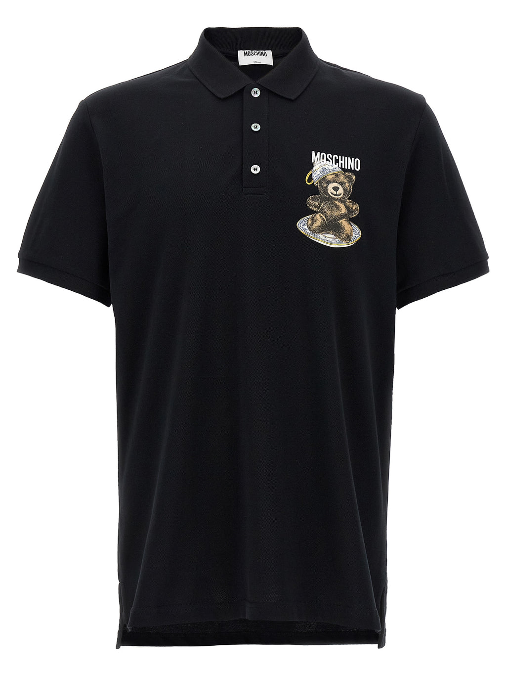 Moschino Schwarzes Baumwoll-Poloshirt