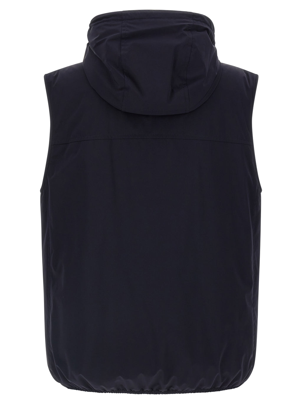 Brunello Cucinelli Blaue Ärmellose Jacke aus Polyamid