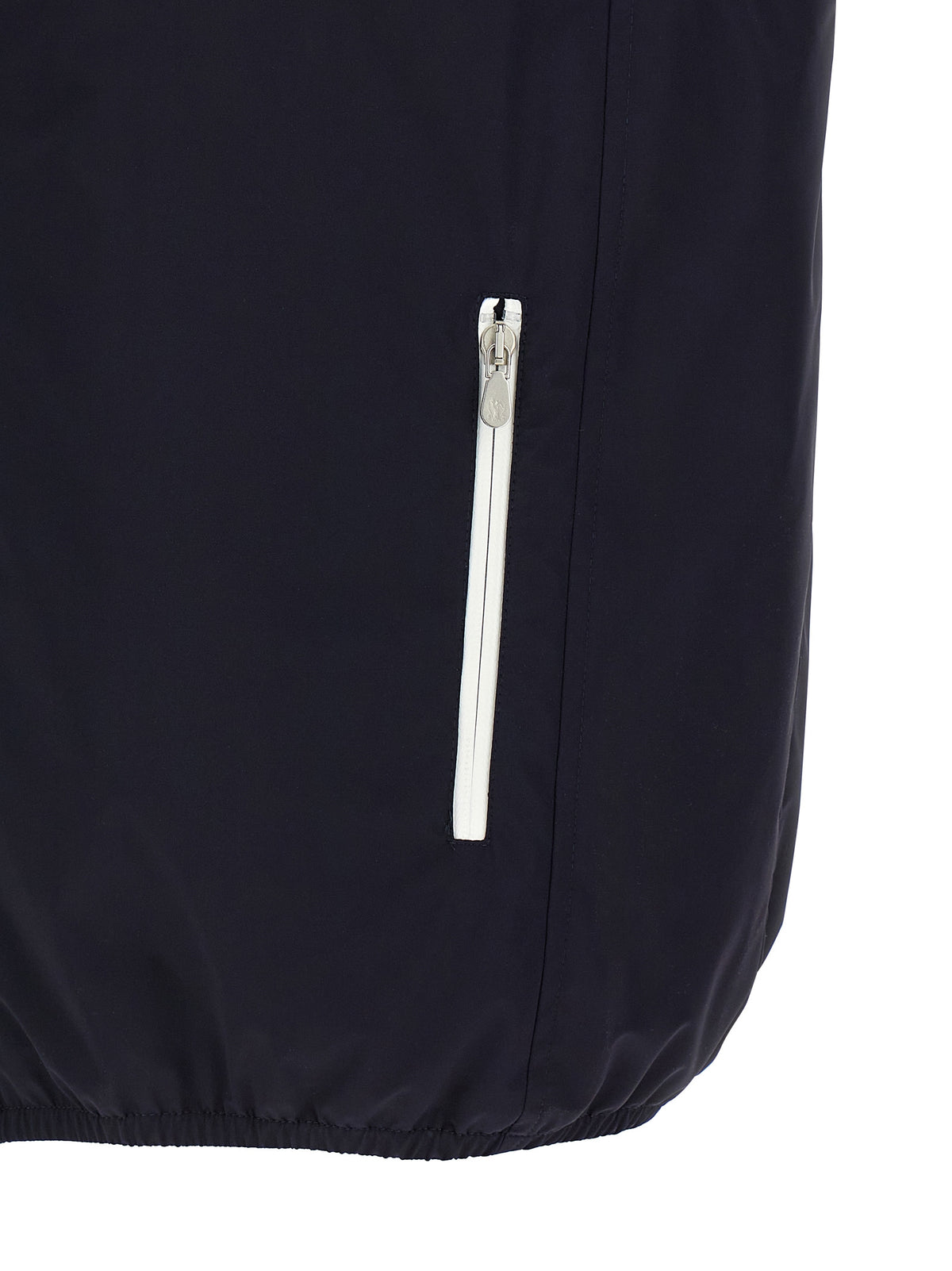 Brunello Cucinelli Blaue Ärmellose Jacke aus Polyamid