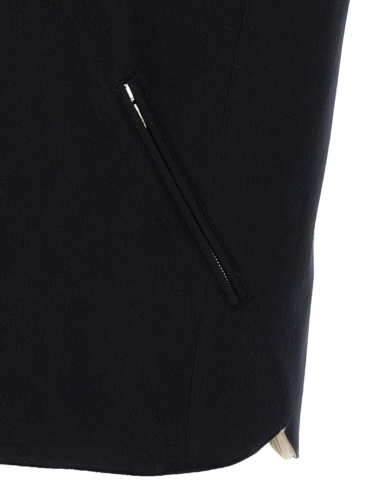 Brunello Cucinelli Ärmellose schwarze Wollweste