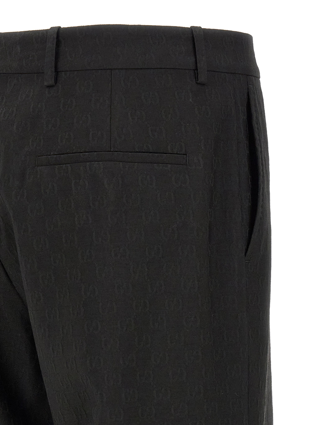 Gucci Schwarze Palazzo-Hose aus Polyester