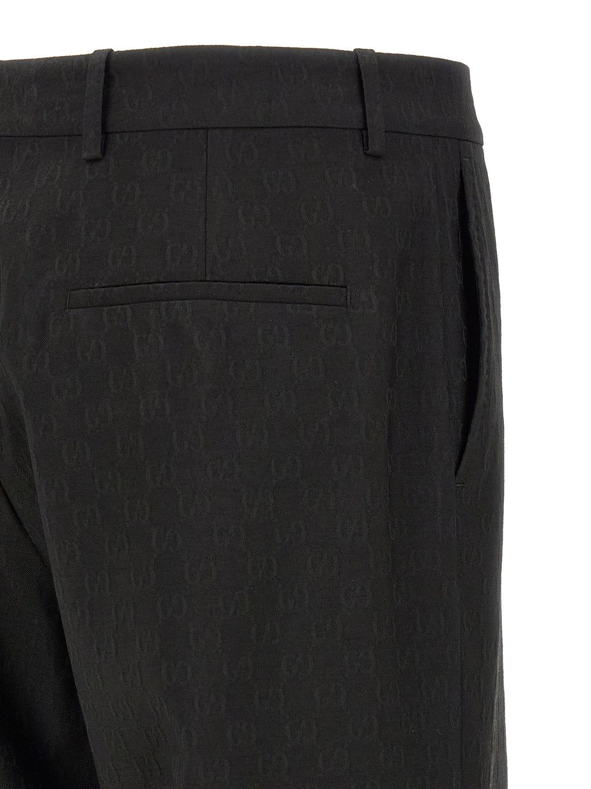 Gucci Schwarze Palazzo-Hose aus Polyester
