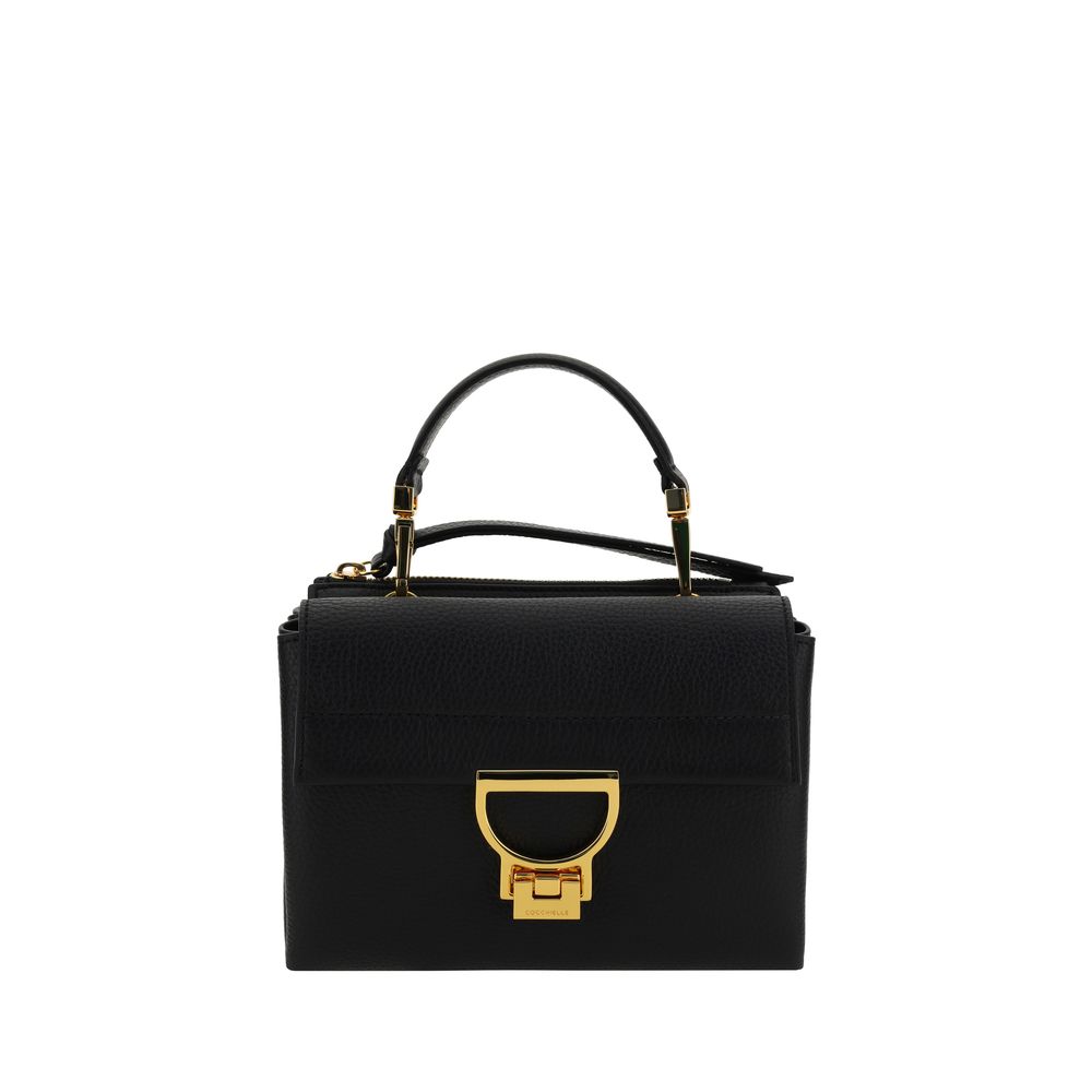 Coccinelle Schwarze Bos Taurus Kalbsleder Schultertasche