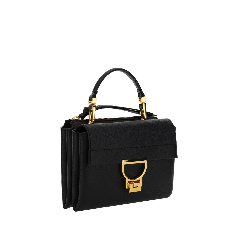 Coccinelle Schwarze Bos Taurus Kalbsleder Schultertasche