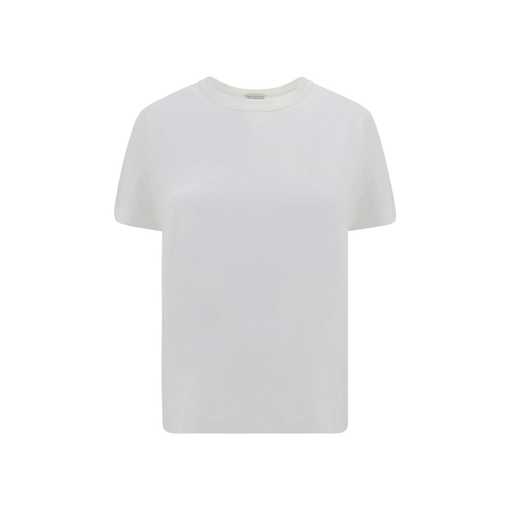 Brunello Cucinelli Weißes Baumwoll-T-Shirt