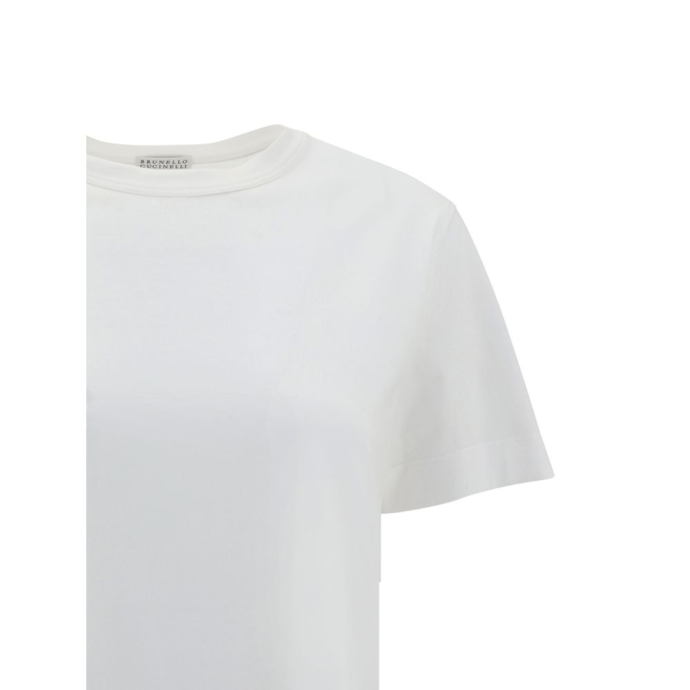 Brunello Cucinelli Weißes Baumwoll-T-Shirt