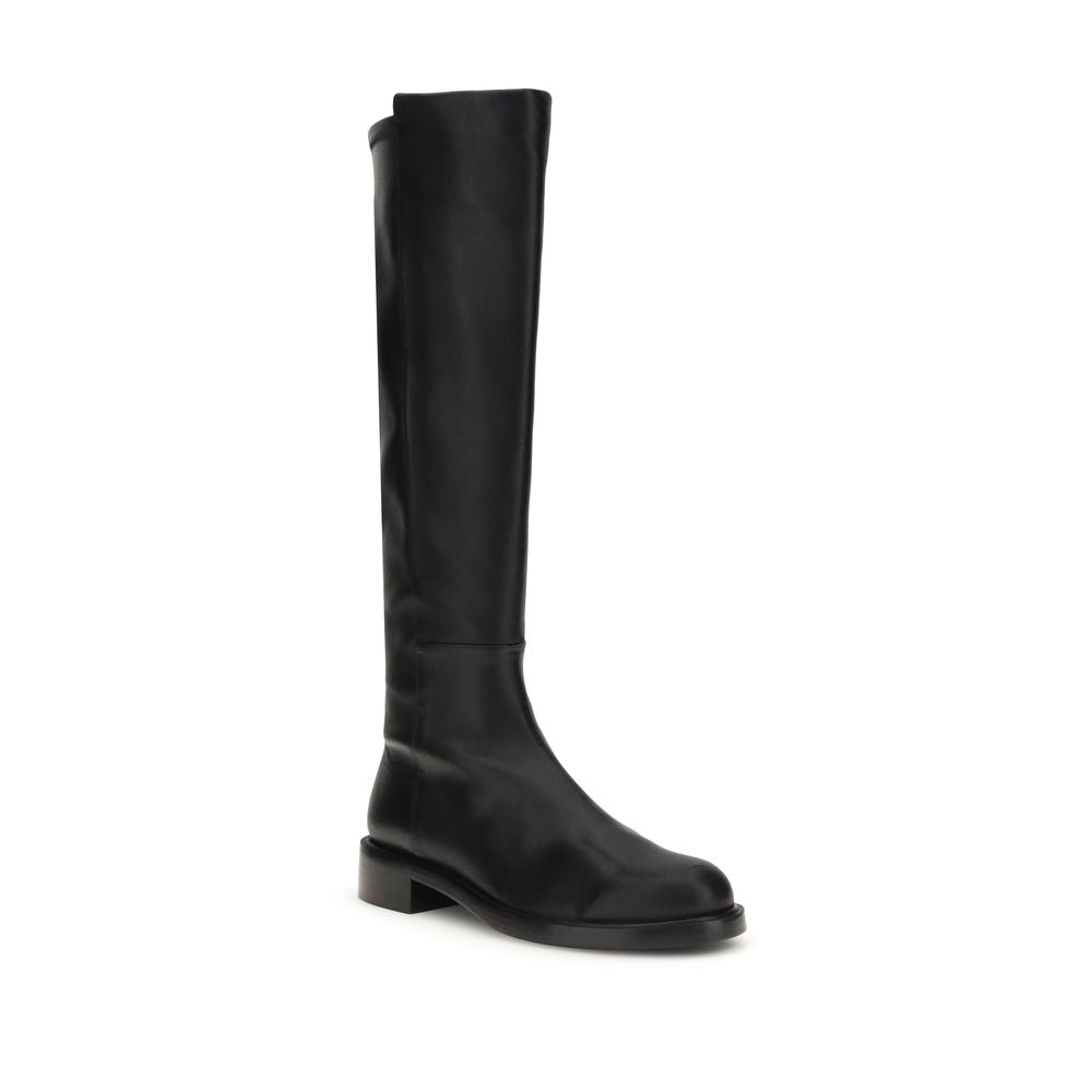 Stuart Weitzman Braune Kalbsleder Bos Taurus Overknee-Stiefel
