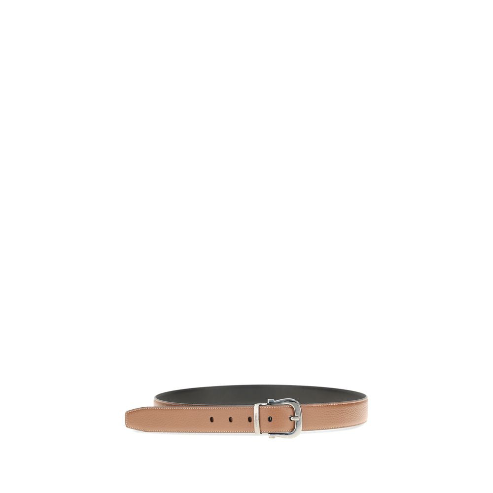 Ferragamo Brauner Kalbsleder Bos Taurus Regular Gürtel