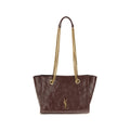 Saint Laurent Braune Kalbsleder Bos Taurus Schultertasche