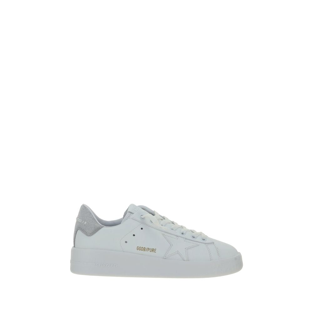 Golden Goose Weiße Bos Taurus Kalbsleder Plateau-Sneaker
