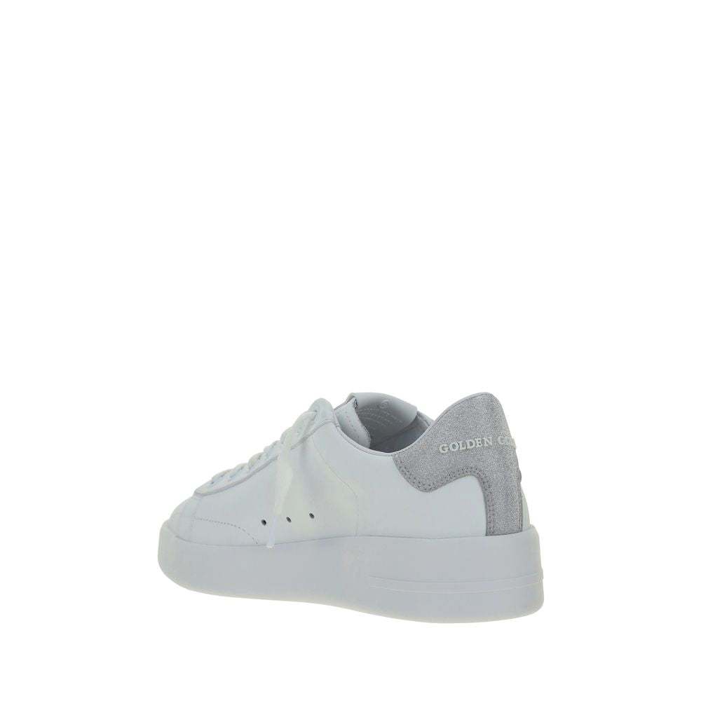 Golden Goose Weiße Bos Taurus Kalbsleder Plateau-Sneaker