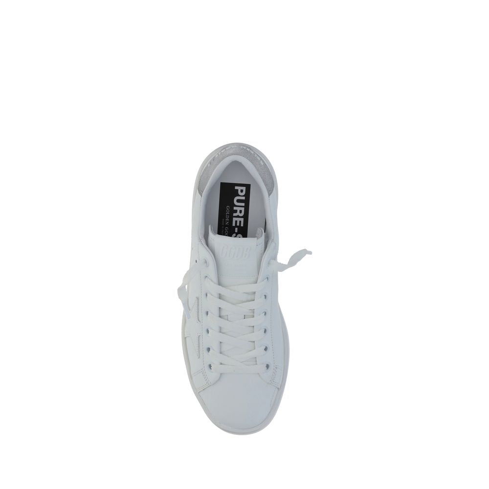 Golden Goose Weiße Bos Taurus Kalbsleder Plateau-Sneaker