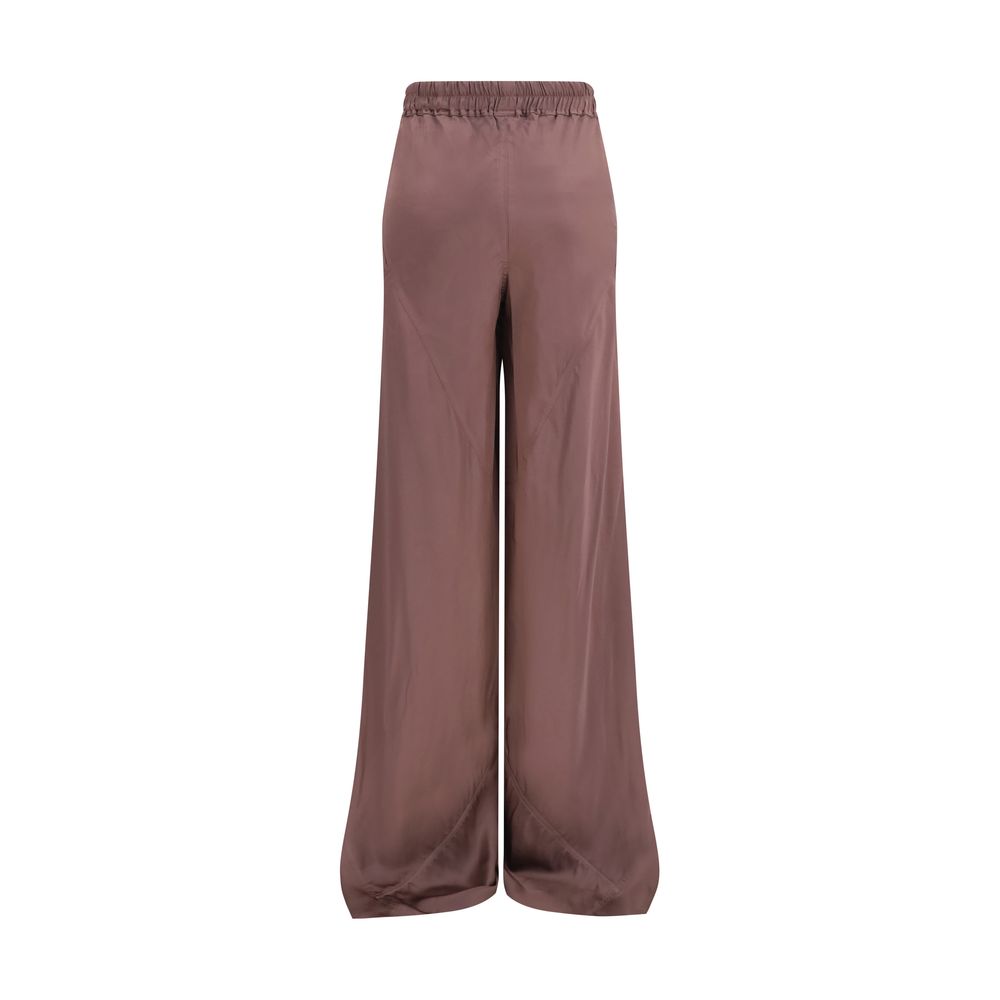 Rick Owens Braune Seidenhose Lässig