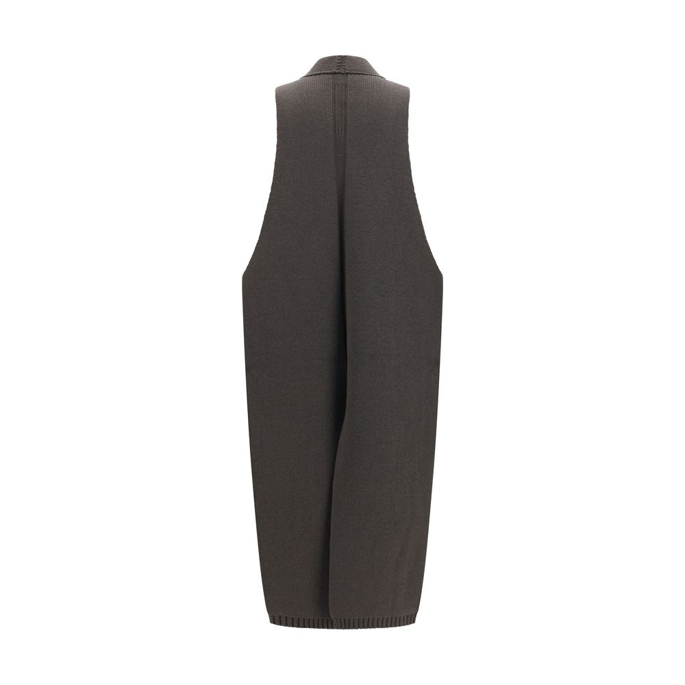 Rick Owens Graue Weste aus Wolle Oves Aries, ärmellos