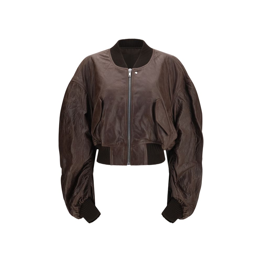 Rick Owens Brauner Kalbsleder Bos Taurus Bomber