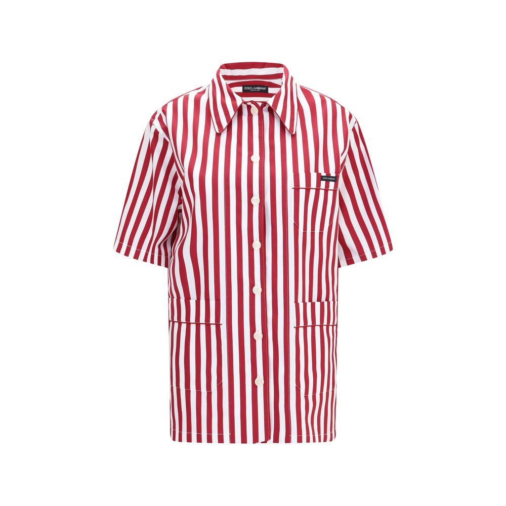 Dolce & Gabbana Mehrfarbiges Hemd aus Baumwolle mit Muster