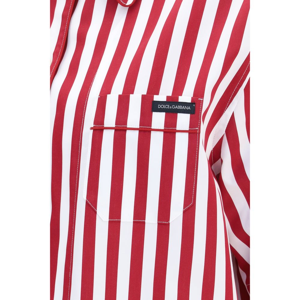 Dolce & Gabbana Mehrfarbiges Hemd aus Baumwolle mit Muster