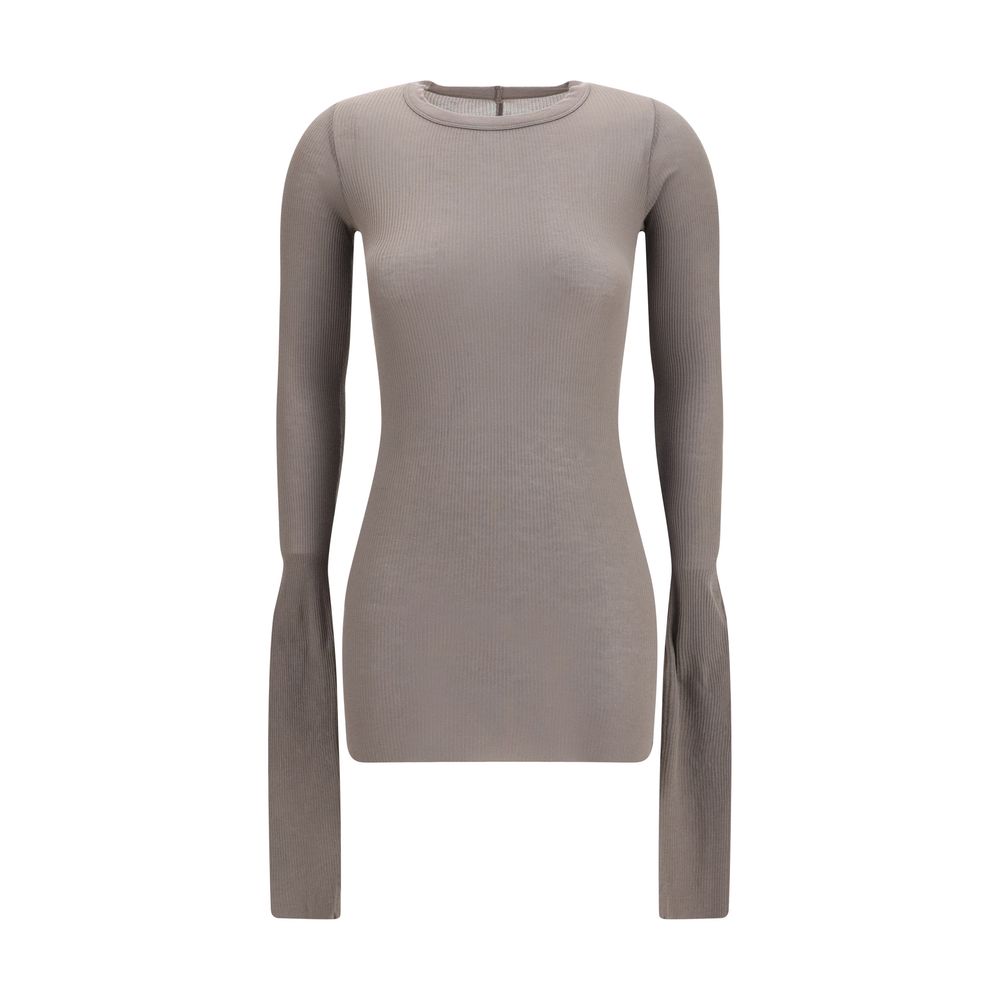 Rick Owens Graues Langarmshirt aus Viskose