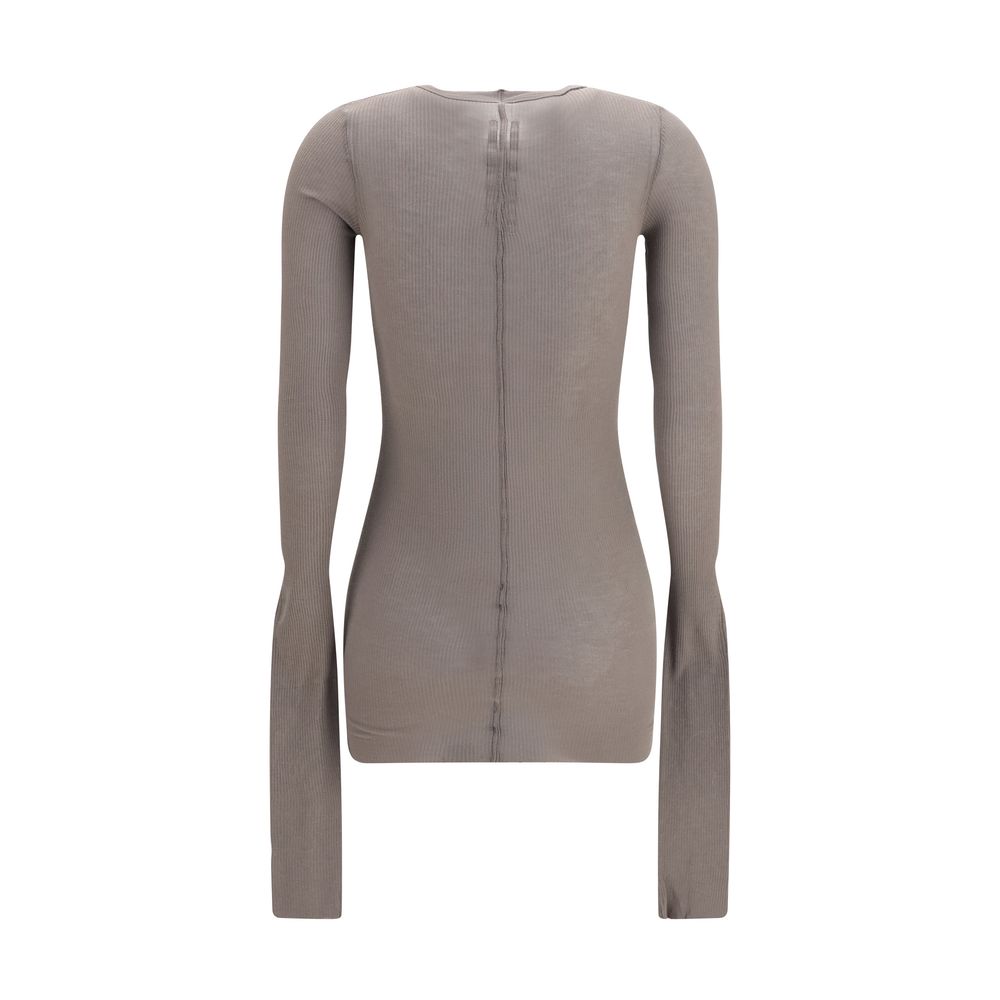 Rick Owens Graues Langarmshirt aus Viskose