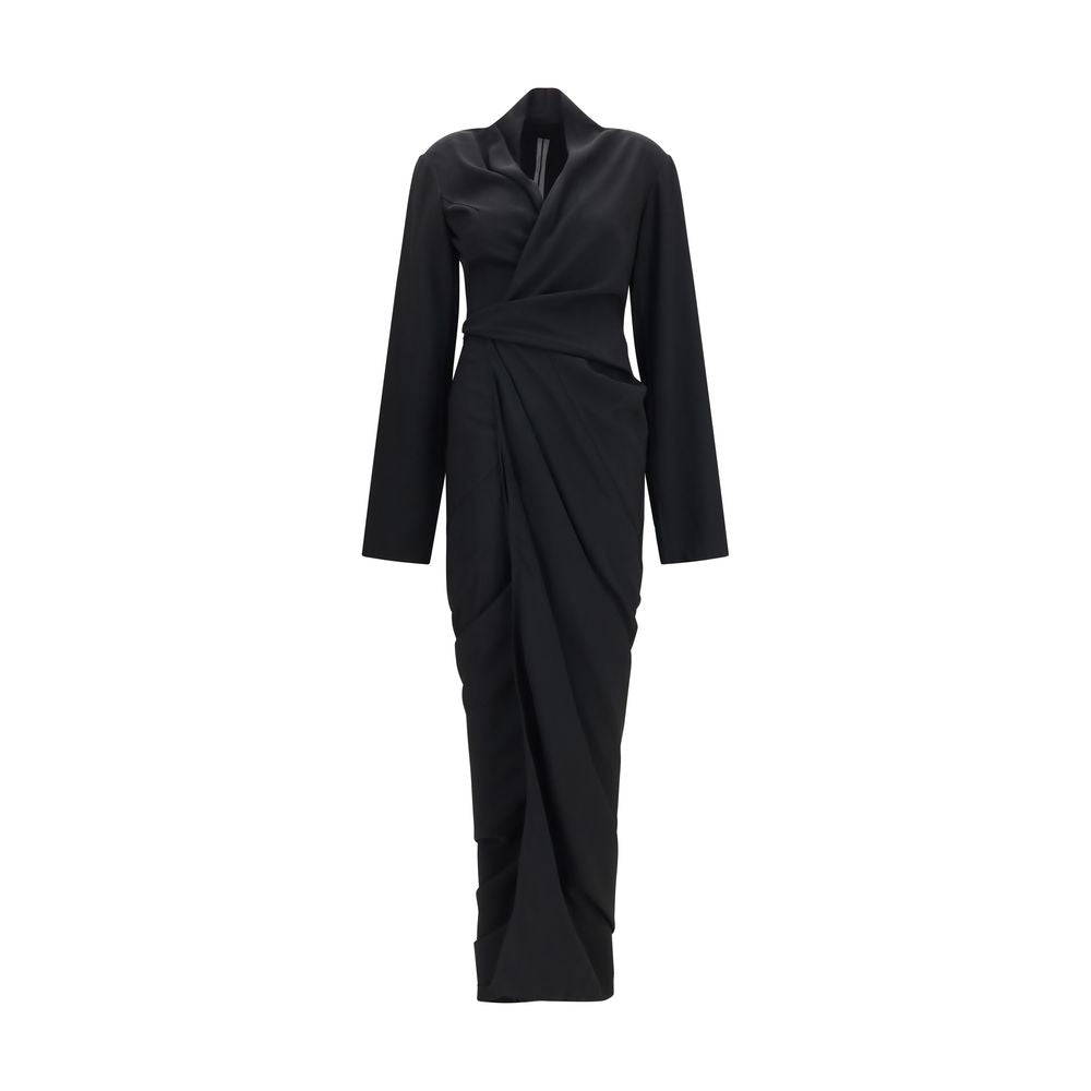 Rick Owens Schwarzes Viskose-Freizeitkleid