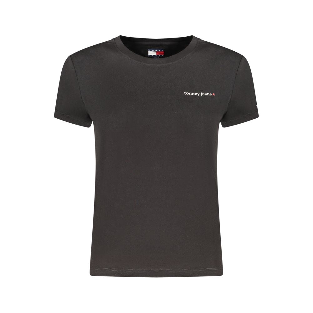 Tommy Hilfiger Schwarzes Baumwoll-T-Shirt für Damen