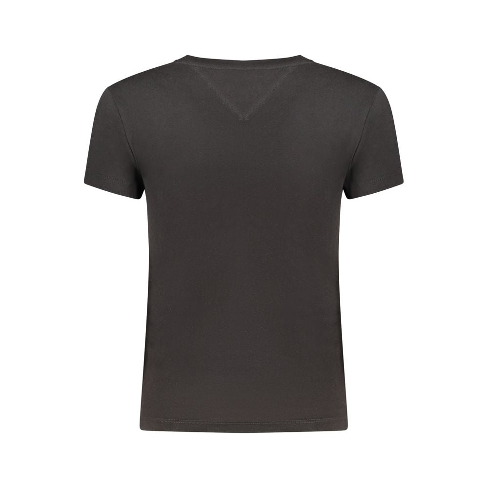 Tommy Hilfiger Schwarzes Baumwoll-T-Shirt für Damen