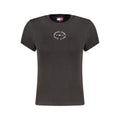 Tommy Hilfiger Schwarzes Baumwoll-T-Shirt für Damen