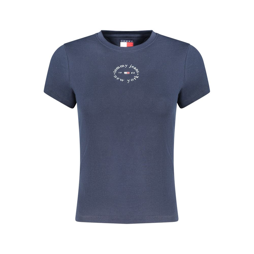 Tommy Hilfiger Blaues Baumwoll-T-Shirt für Damen