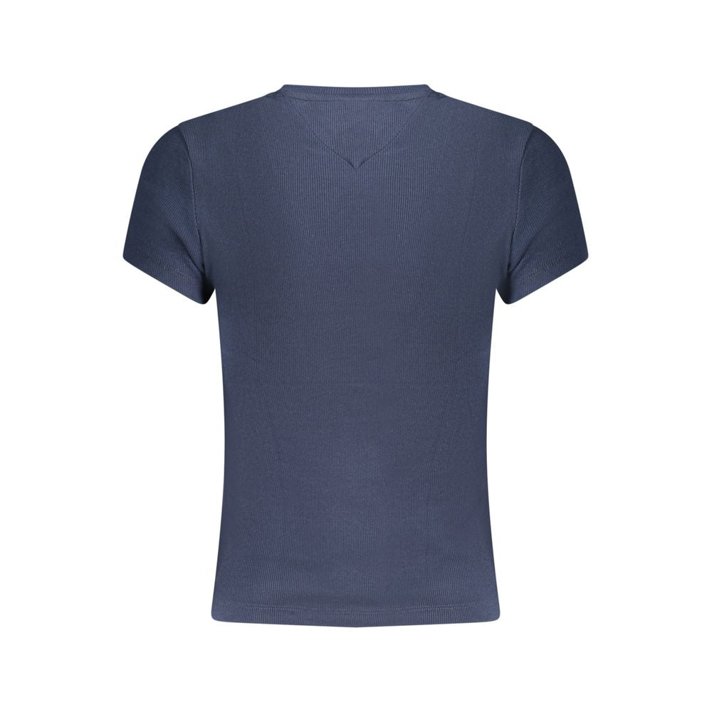 Tommy Hilfiger Blaues Baumwoll-T-Shirt für Damen