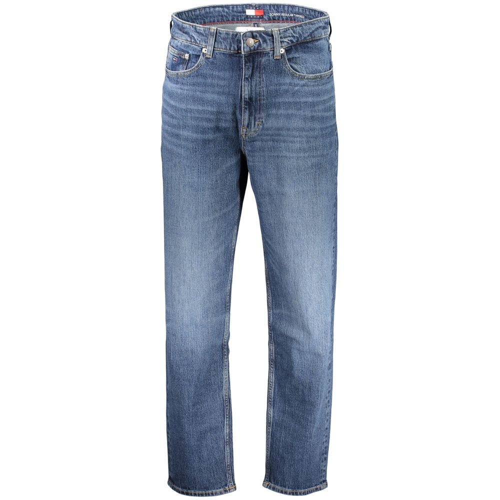 Tommy Hilfiger Blaue Herren-Jeans aus Baumwolle mit veredelter, schmal zulaufender Silhouette