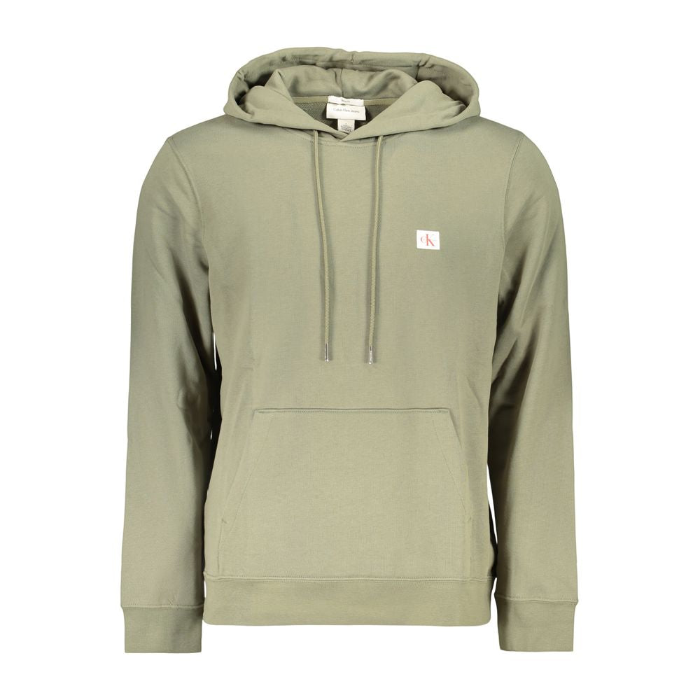 Calvin Klein Grüner Herren-Kapuzenpullover aus Baumwolle
