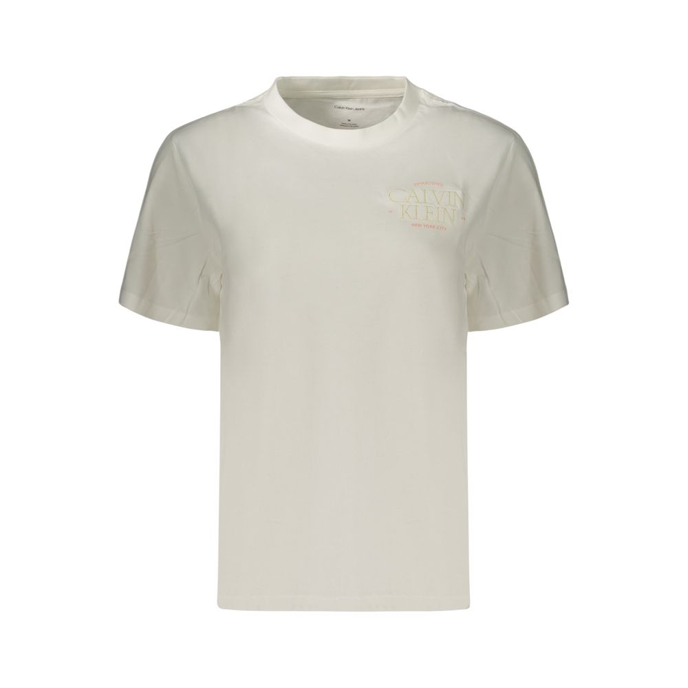 Calvin Klein Weißes Baumwoll-T-Shirt für Damen
