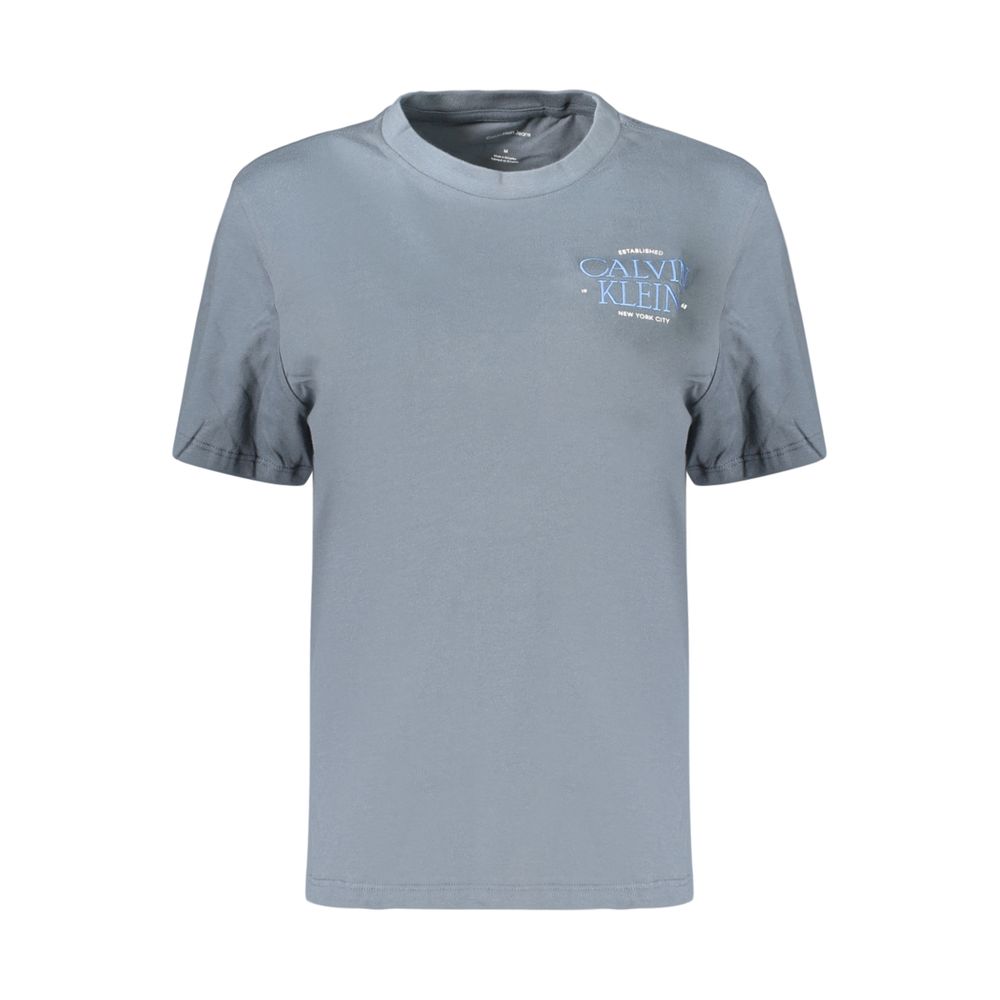 Calvin Klein Graues Baumwoll-T-Shirt für Damen