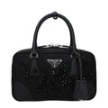 Prada Schwarze Stoffhandtasche