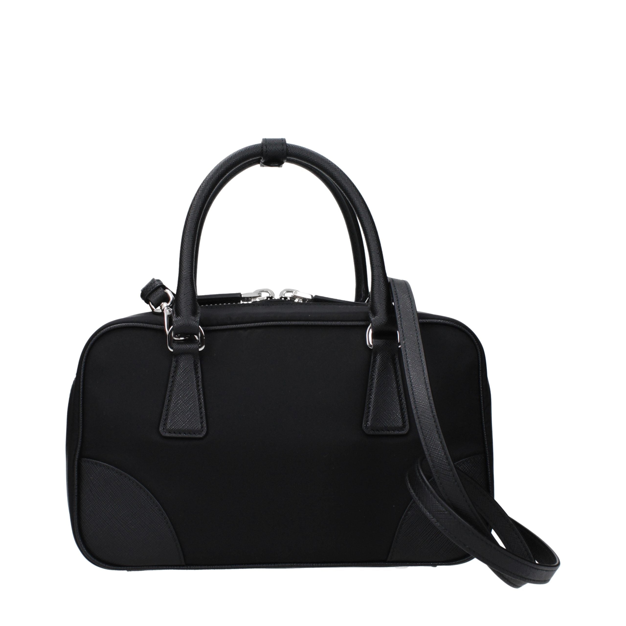 Prada Schwarze Stoffhandtasche