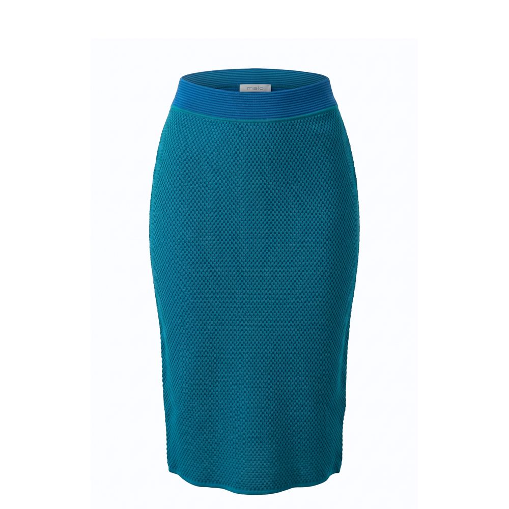 Malo Blaue Seidenrock für Damen