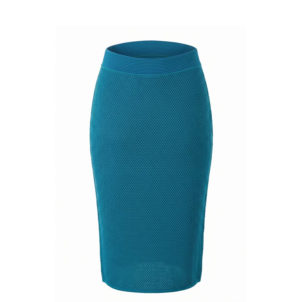 Malo Blaue Seidenrock für Damen