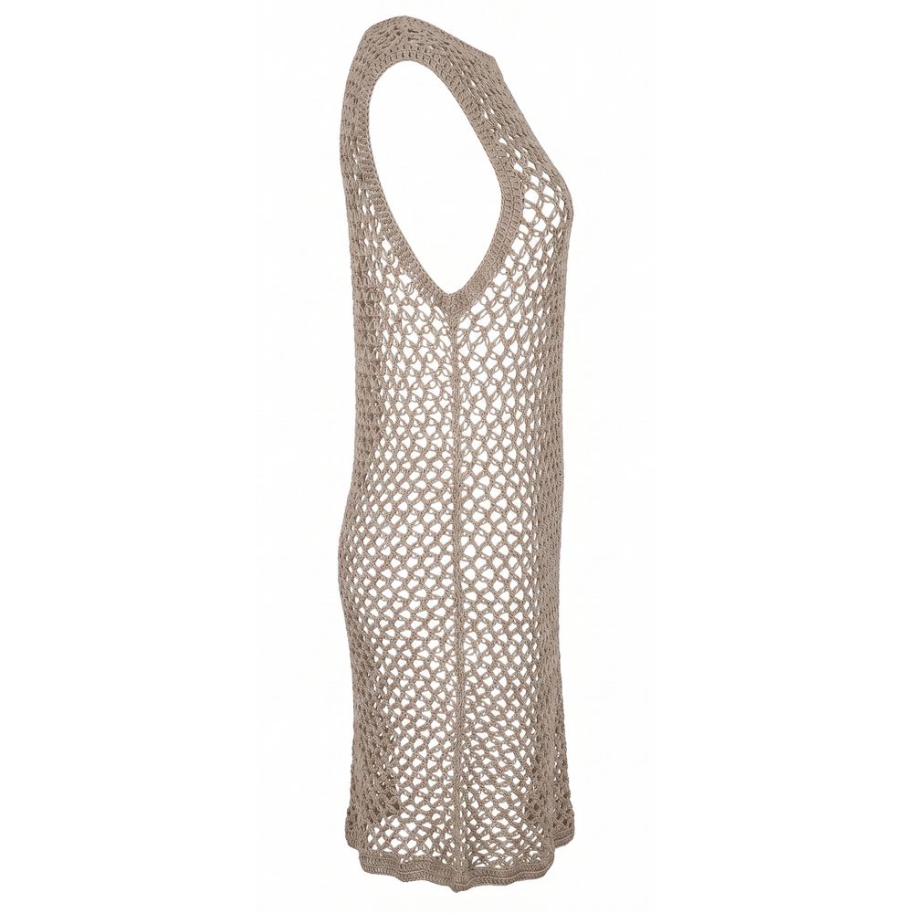 Malo Beige Baumwollkleid für Damen