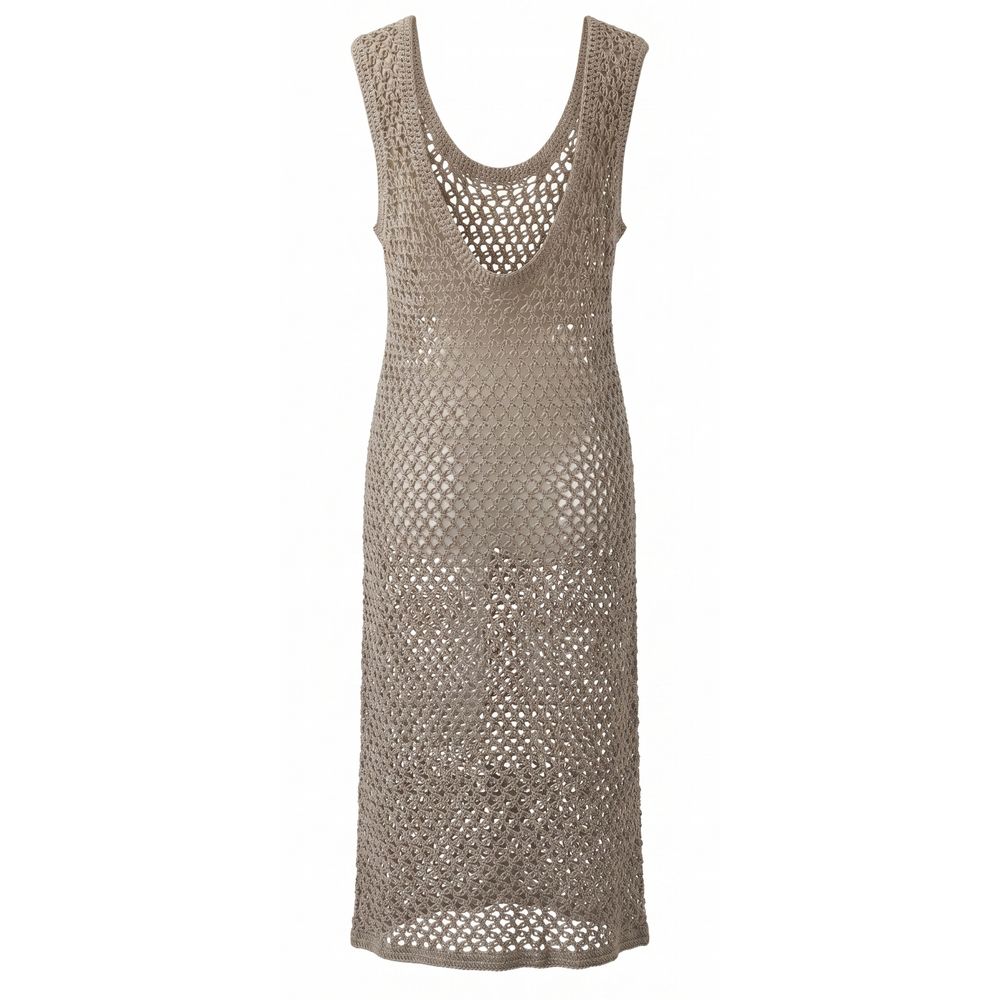 Malo Beige Baumwollkleid für Damen