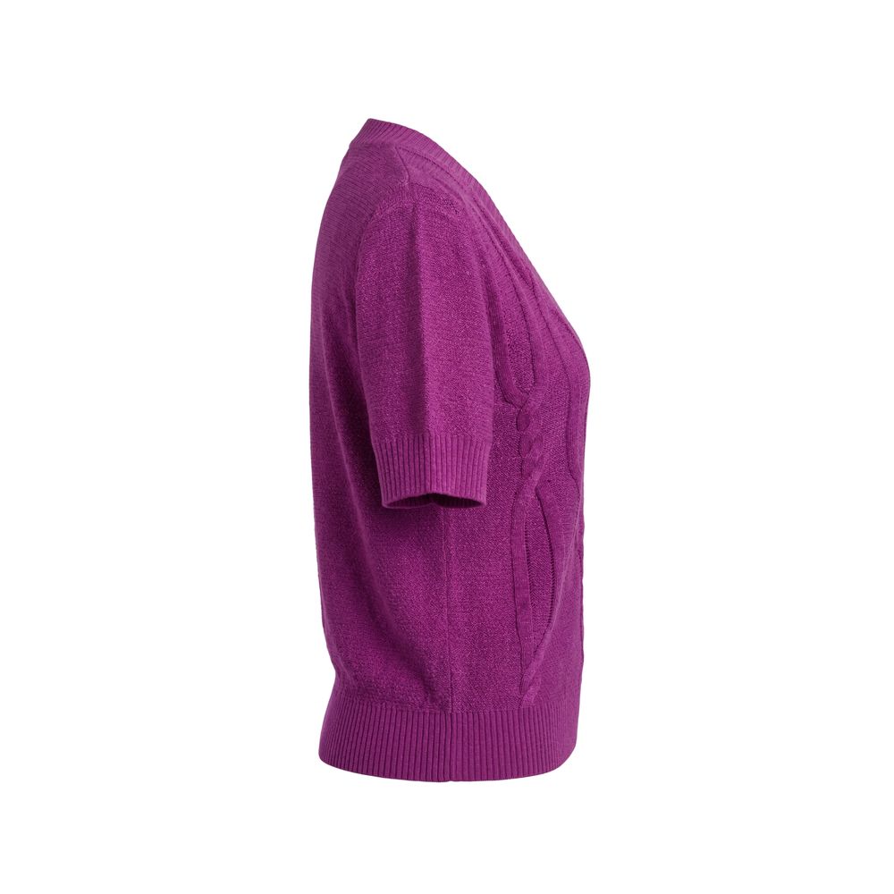 Malo Damenpullover aus violettem Seidenmischgewebe