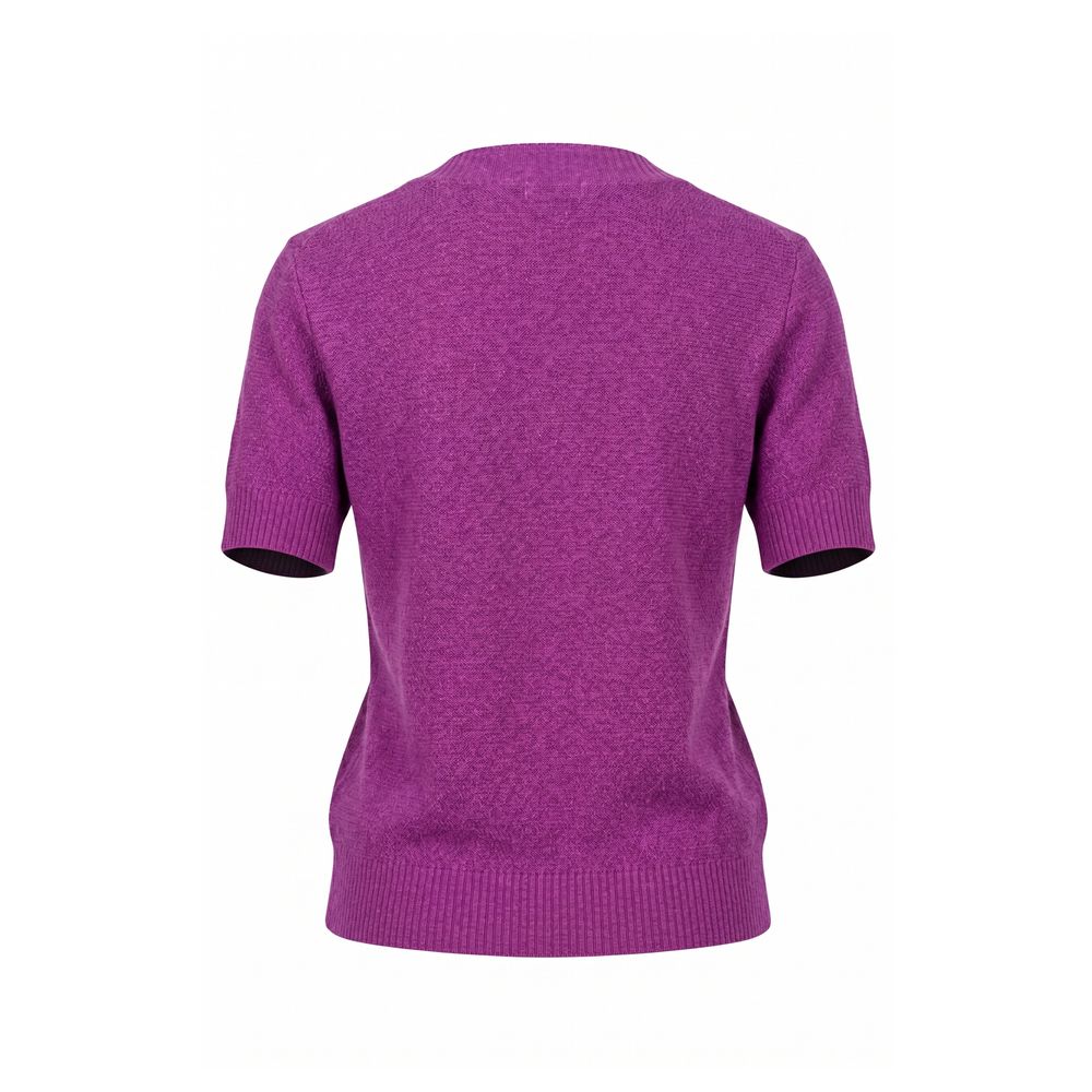 Malo Damenpullover aus violettem Seidenmischgewebe