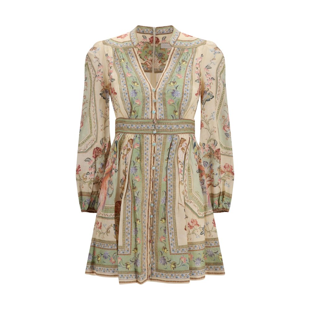 Zimmermann Mehrfarbiges Leinen-Freizeitkleid