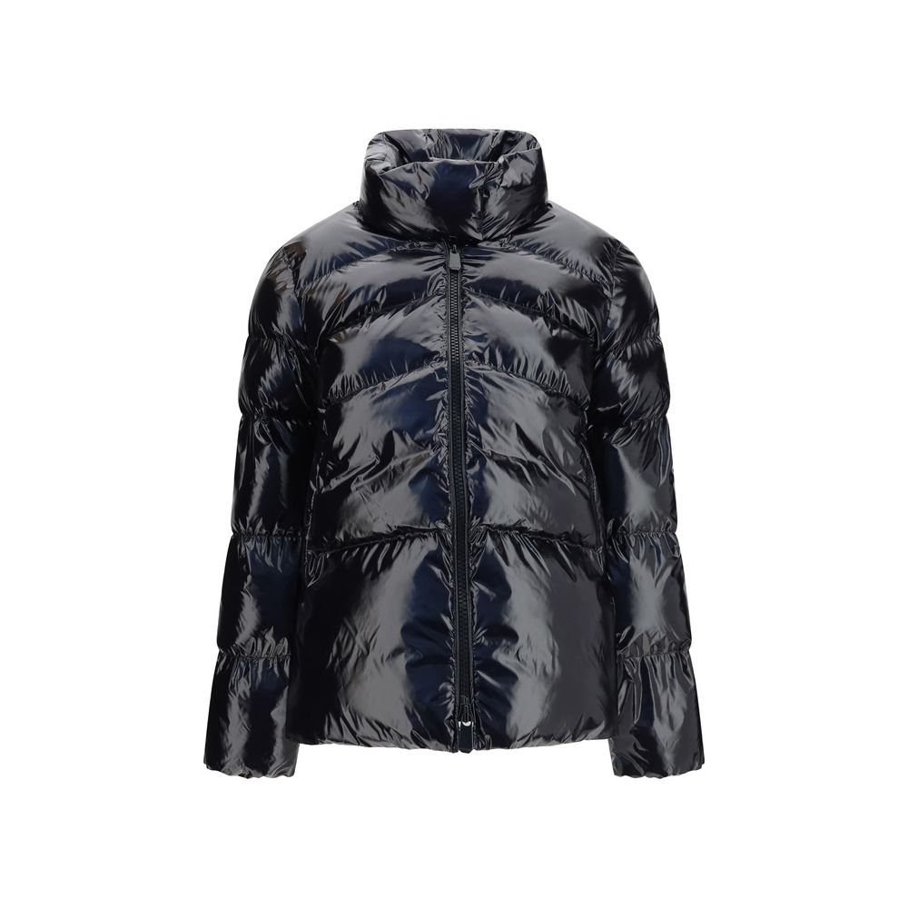 PINKO Schwarze Polyamid-Jacke in voller Länge