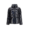 PINKO Schwarze Polyamid-Jacke in voller Länge
