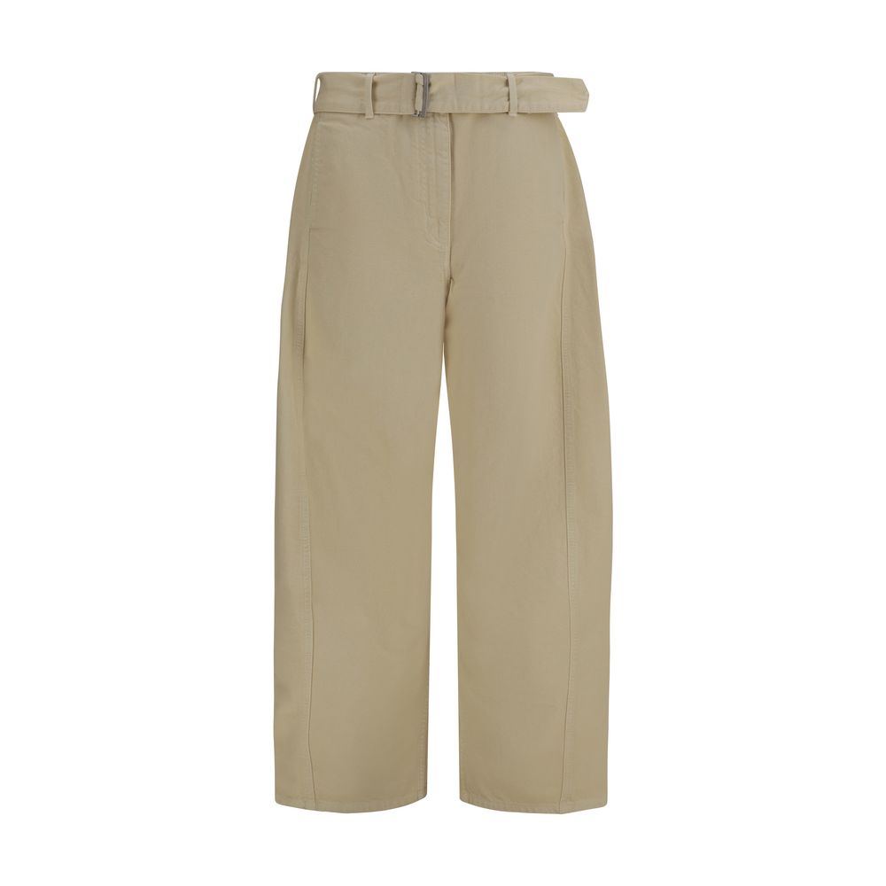 Magda Butrym Beige Cotton Casual Pants