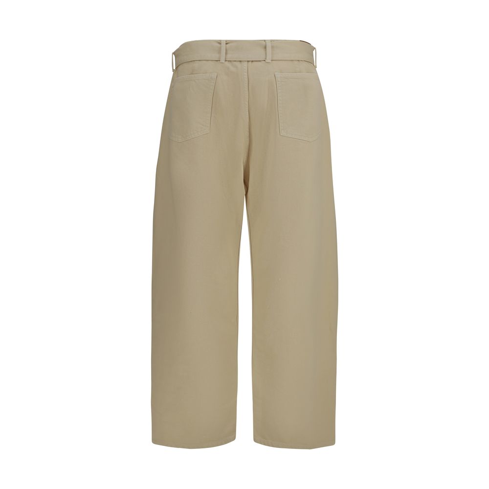 Magda Butrym Beige Cotton Casual Pants