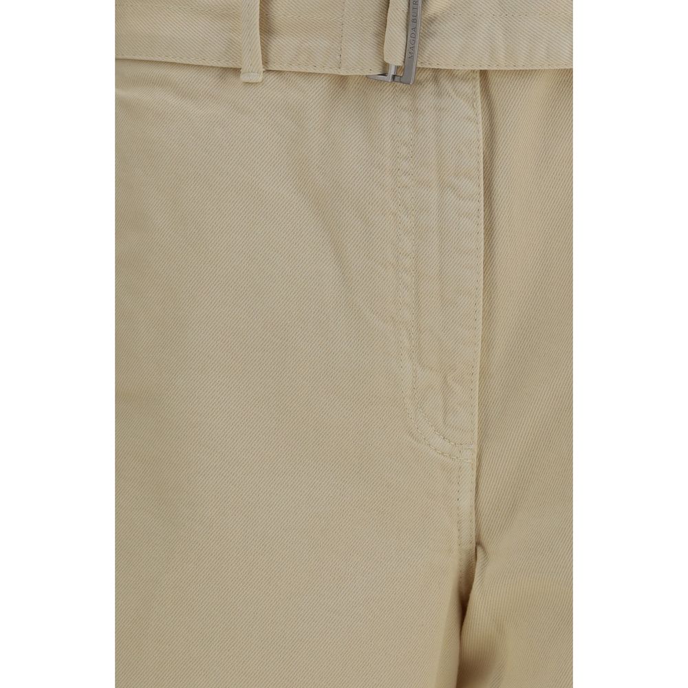 Magda Butrym Beige Cotton Casual Pants
